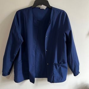 Dark Navy Blue Nurse Hospital Scrub Jacket